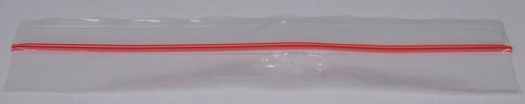 PE plastic bag red zipper line
