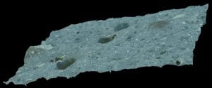 3D Keyence image of bubbles in an epoxy that failed