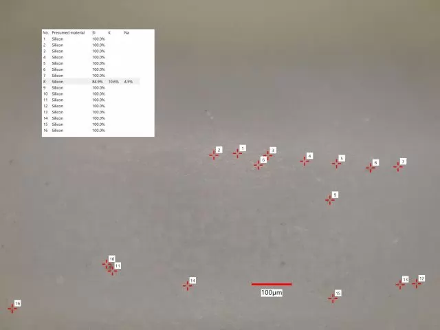 LIBS analysis of silicon nitride ceramic rod Sample 1